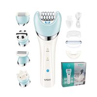 VgazEpilator 5 en 1 Müntri Femmes Épilateur Femme Rasoir Jambe Corps Épilateur Dame Bikini Tondeuse Livres Du Visage V-703 De Énergie 1